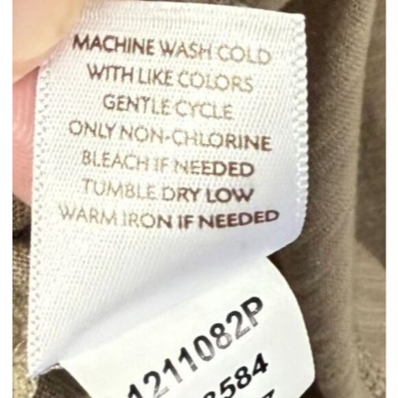 J.Jill Womens Brown Button Down Cotton Tunic Top Size SP Neutral Minimalist - Picture 12 of 12